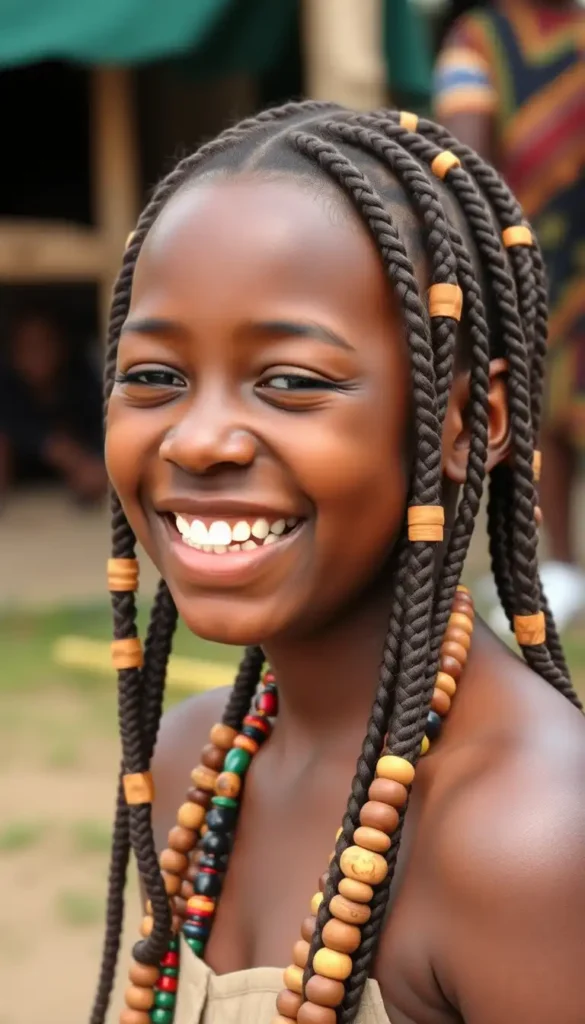 Cornrows with Beads