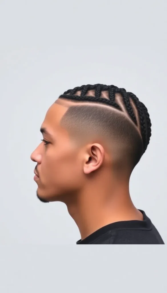 Feed-In Braids for Men