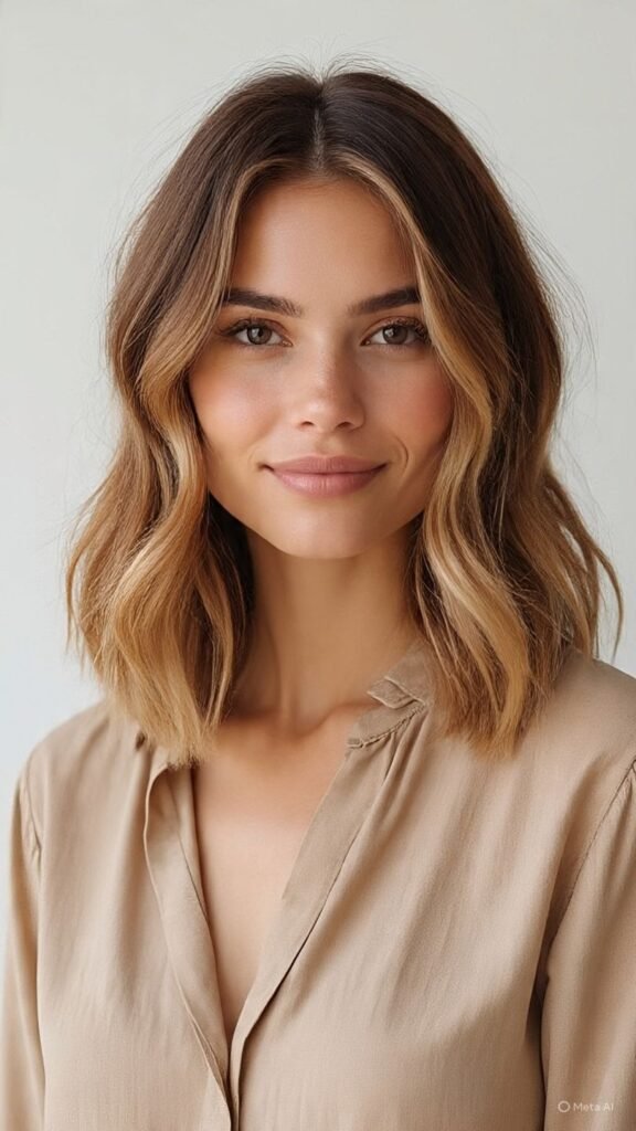 Lob with Soft Balayage