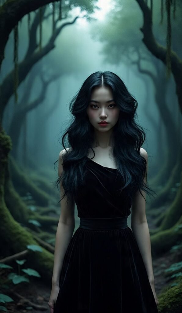 Long Jet-Black Waves