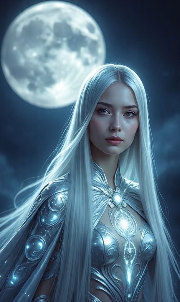 Sleek Silver Straight Hair