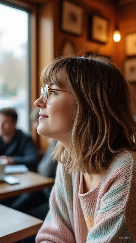Wavy Bob with Curtain Bangs