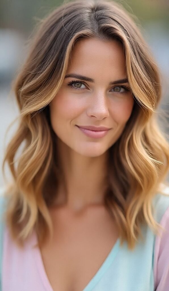 Wavy Lob with Highlights