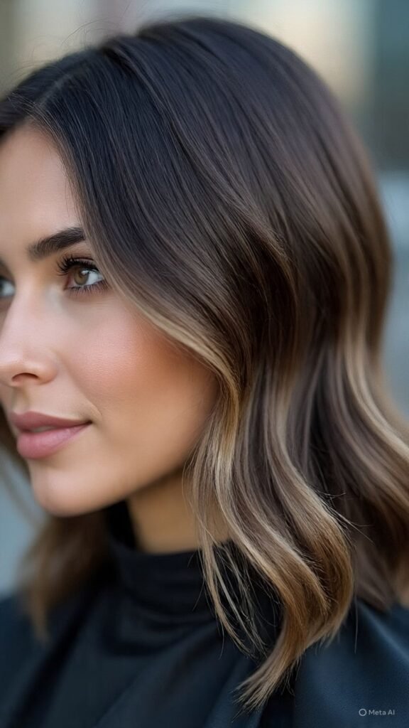 Ash Brown Balayage for Brunettes