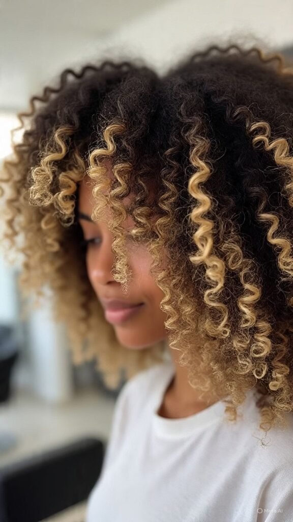 Balayage on Curly Hair