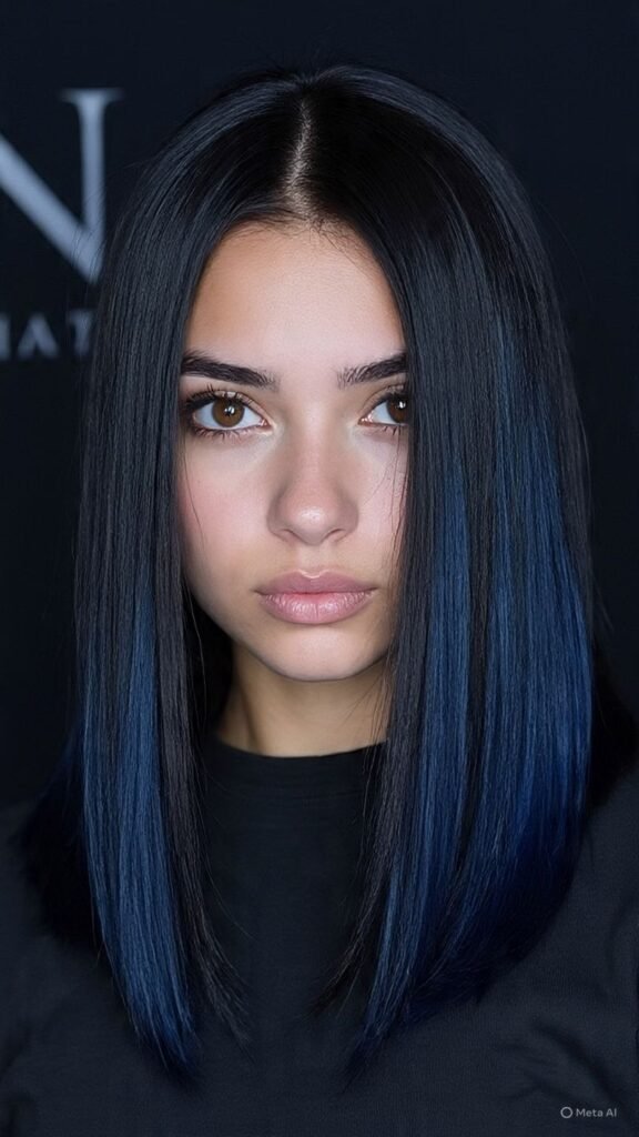 Black-Brown with Subtle Blue Undertones