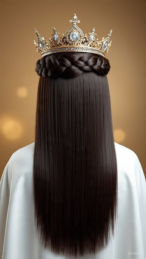 Braided Crown with Straight Quick Weave