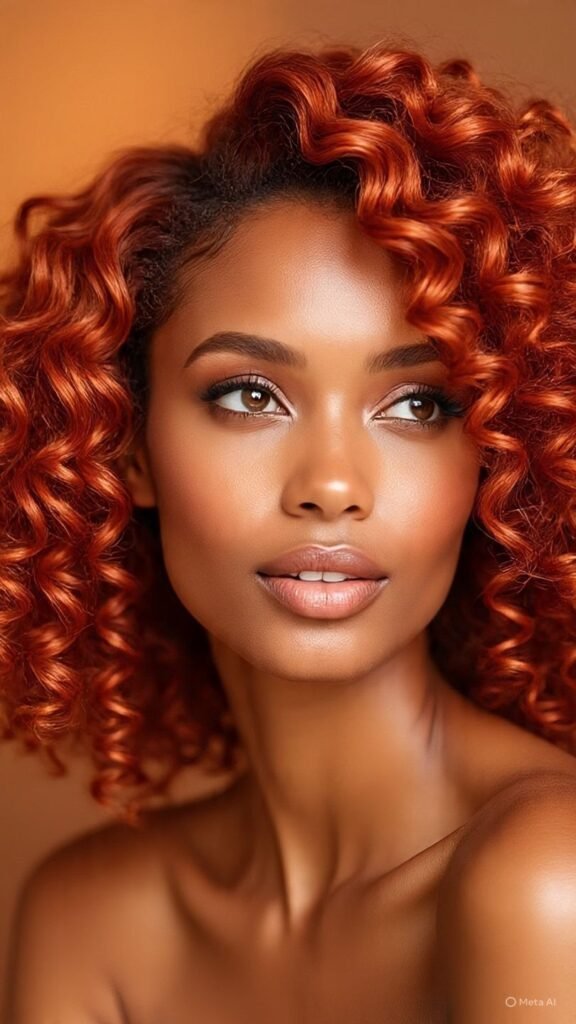 Copper Red Curly Hair