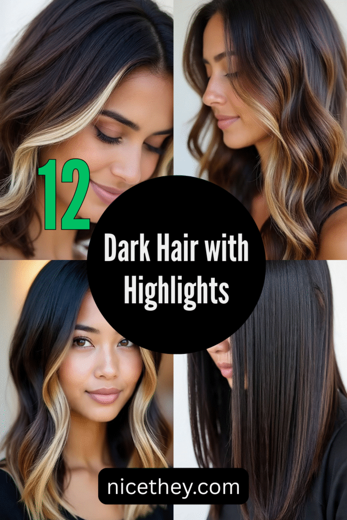 Dark Hair with Highlights