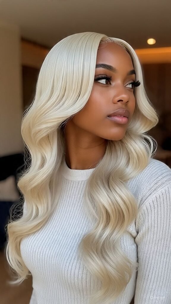 Feed-In Braids in the Front with Wavy Weave in the Back