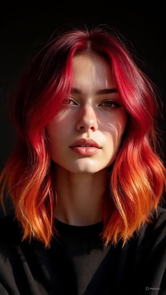 Fiery Red Ombre