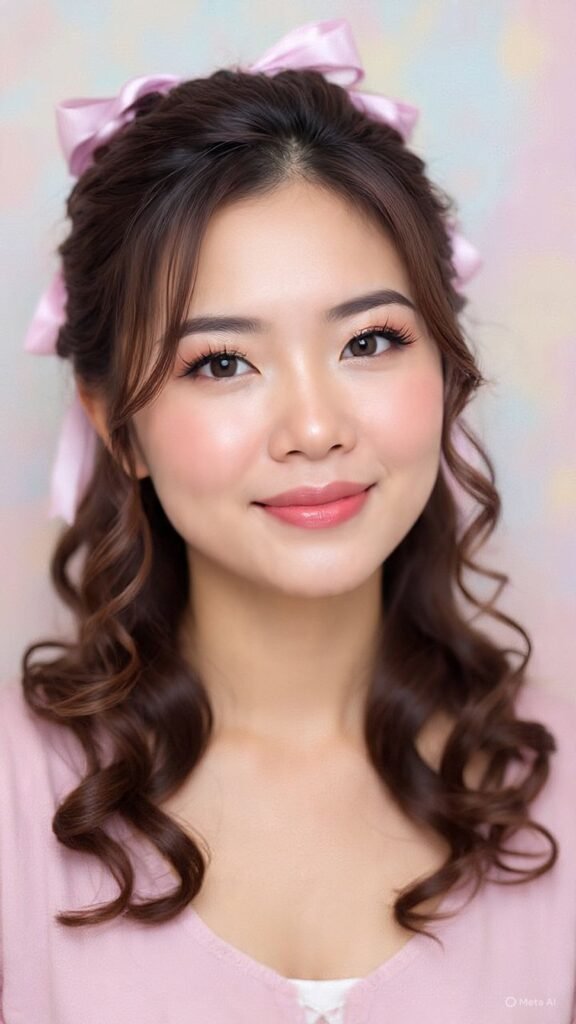 Half-Up Half-Down with a Bow