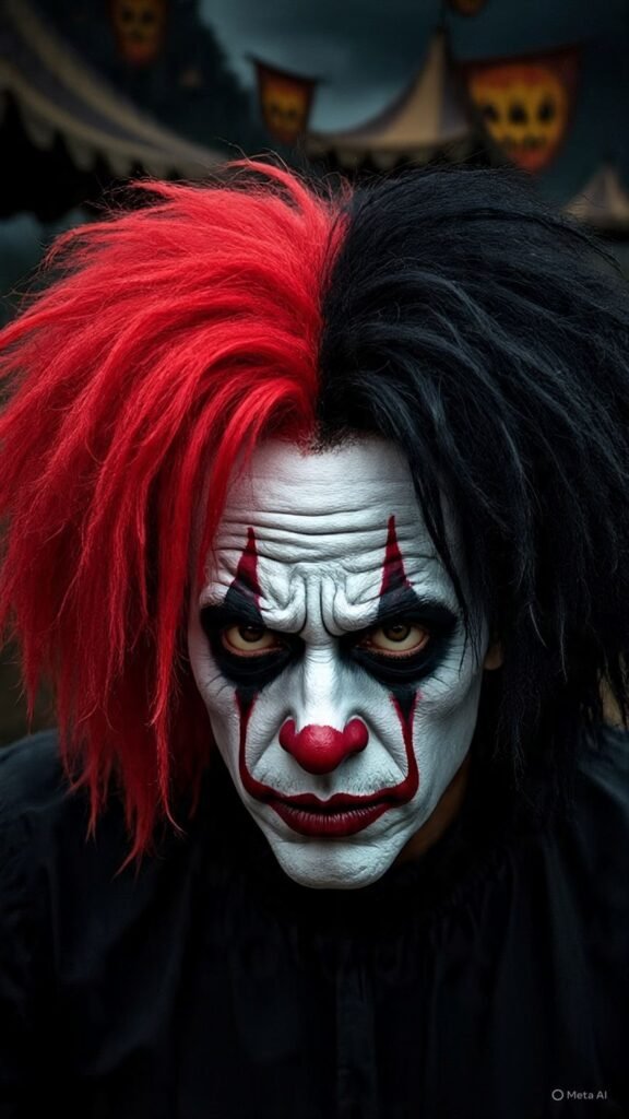 Half-and-Half Clown Hair