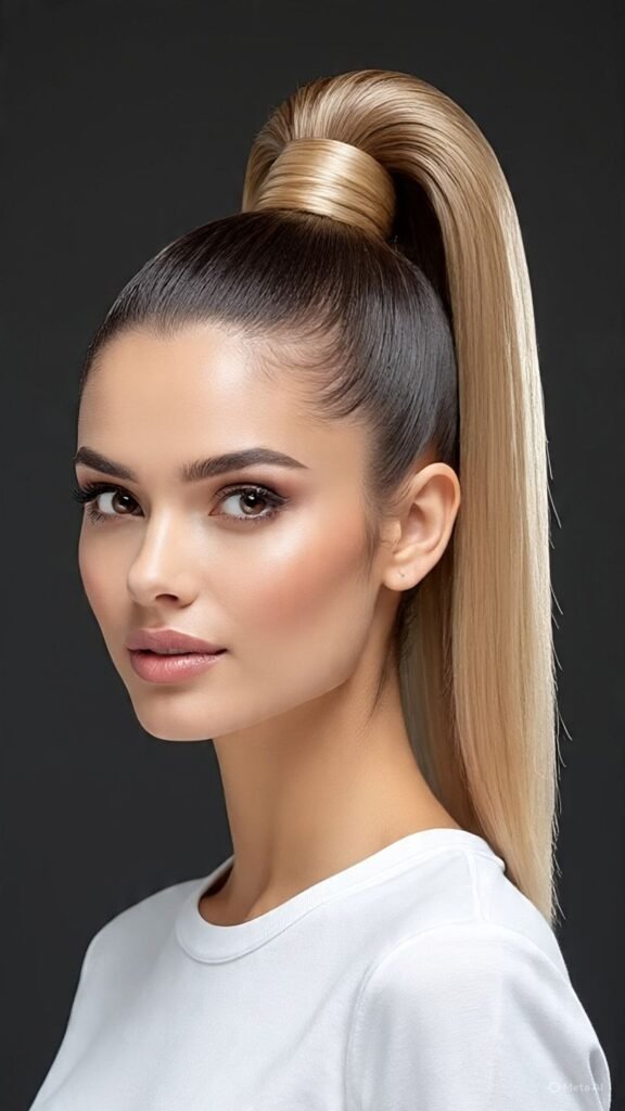 High Ponytail with Volume
