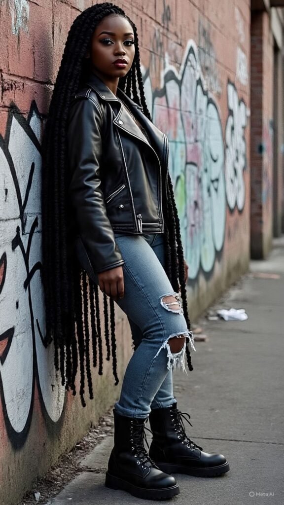 Jumbo Braids With Layered Sew-In Back