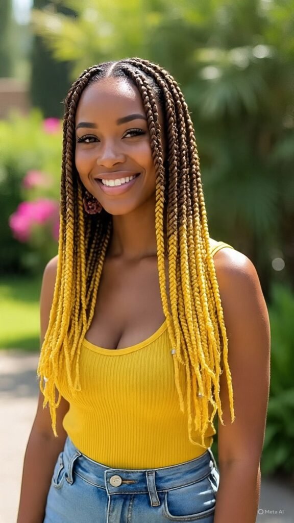 Lemonade Braids with Body Wave Weave