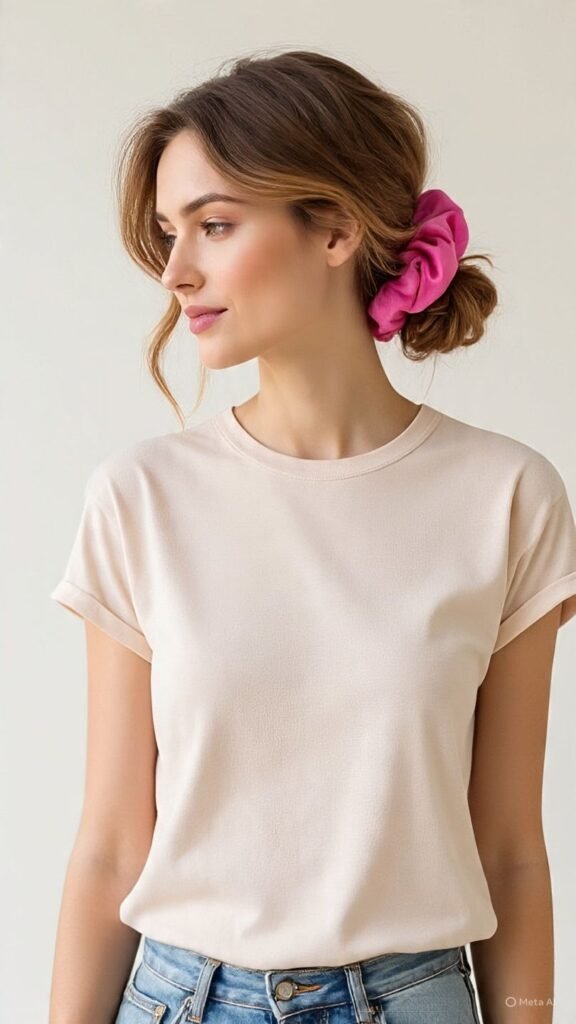Low Bun with Scrunchie