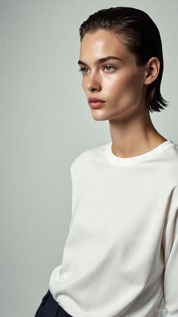 Slicked-Back Look