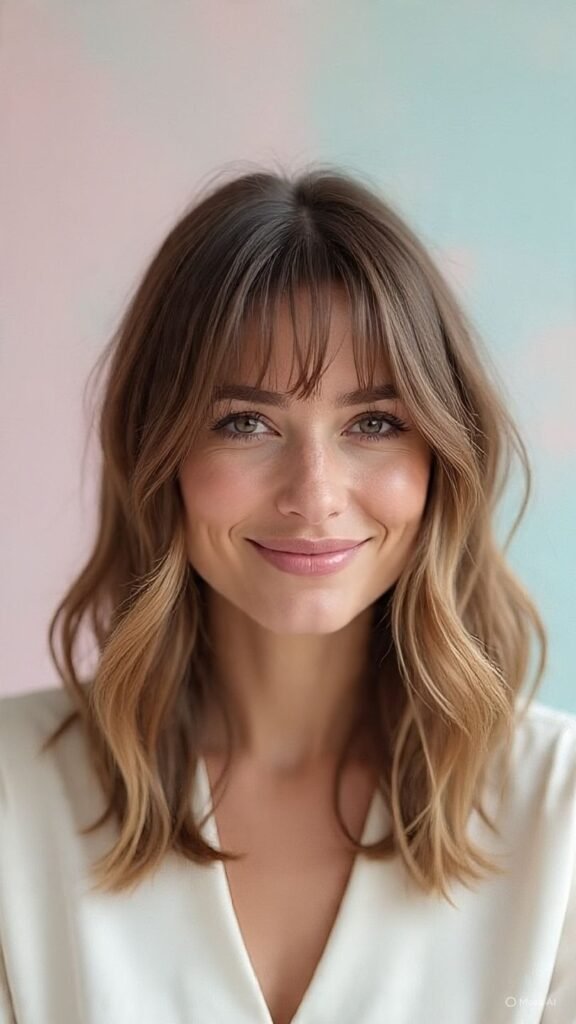 Straight Layers with Wispy Bangs