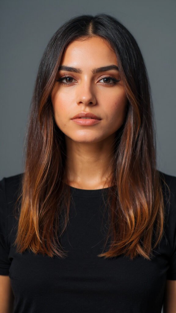 Ash Brown Highlights for a Cool Contrast