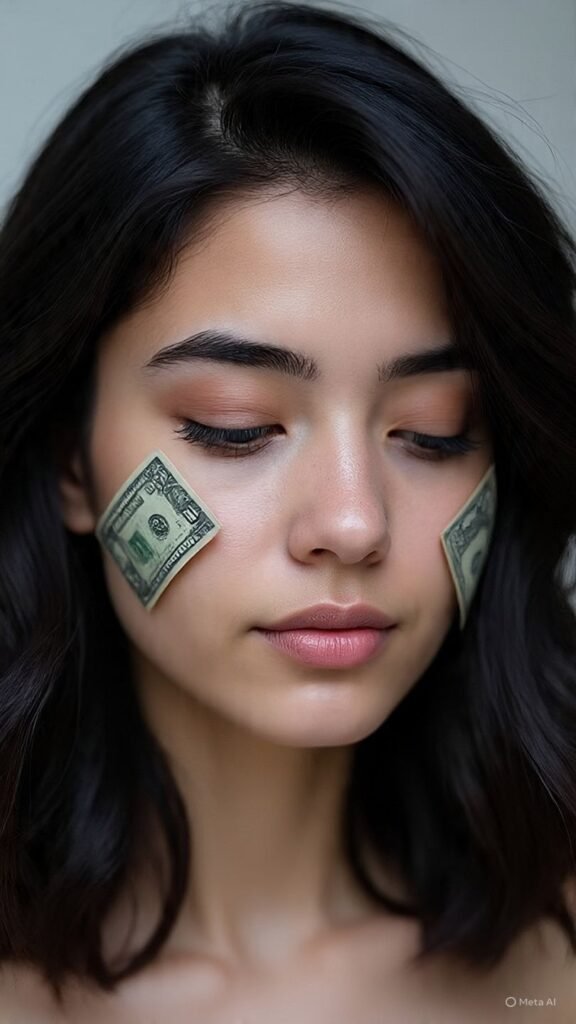 Ash Brown Money Piece for Cool-Toned Dark Hair