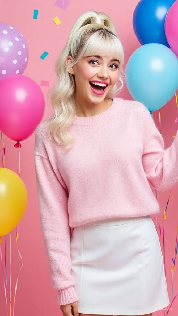 Blonde Hair with Pink Underneath