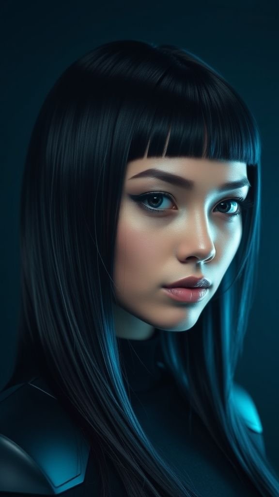 Blue-Black with Subtle Navy Highlights