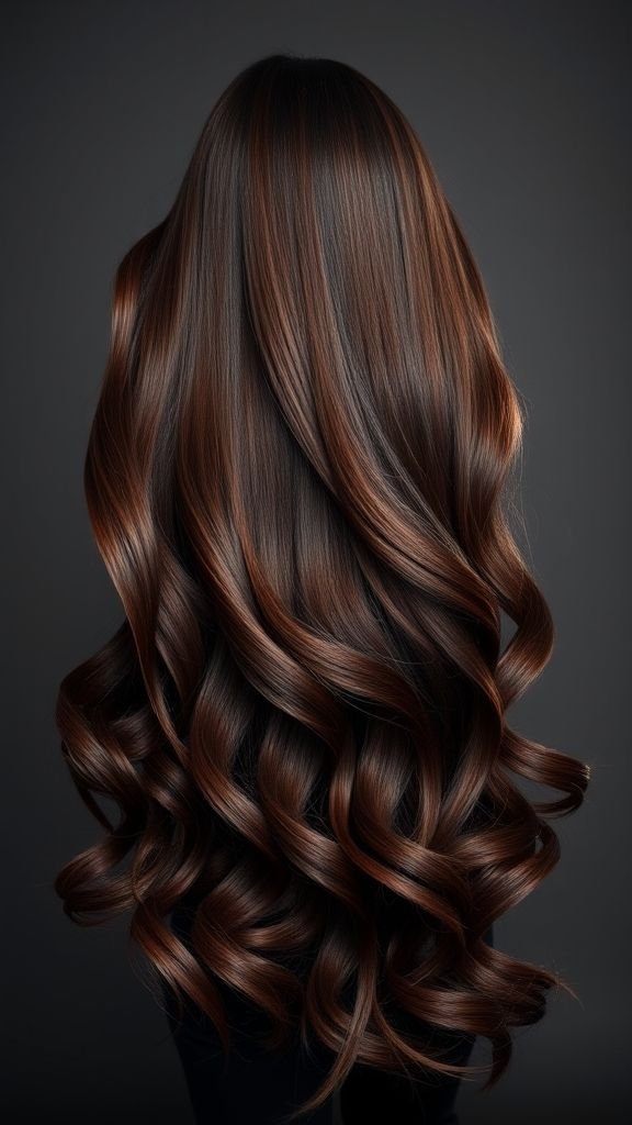 Brunette with Subtle Burgundy Lowlights