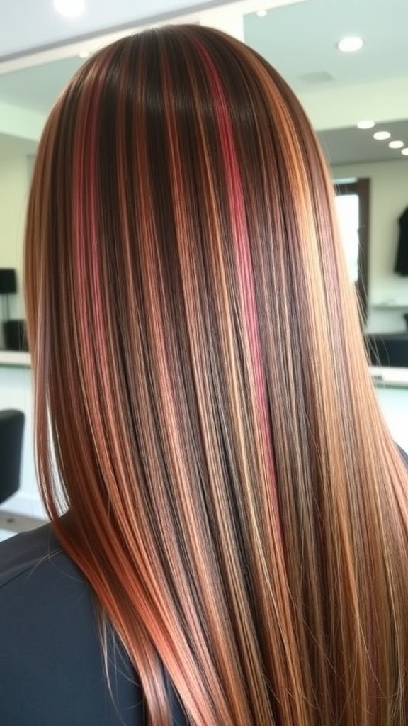 Cherry Blonde Highlights on Brown Hair