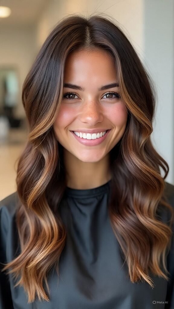 Chocolate Brown with Caramel Highlights