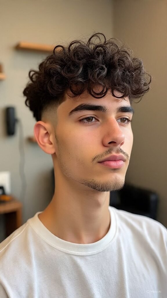 Classic Curly Taper Fade