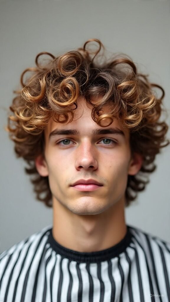 Classic Low Taper Fade with Loose Curls
