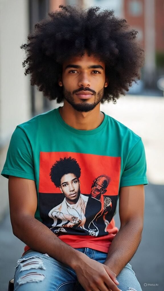 Curly Afro Fade