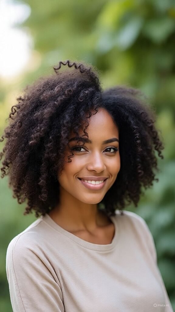 Curly Ear Length Bob