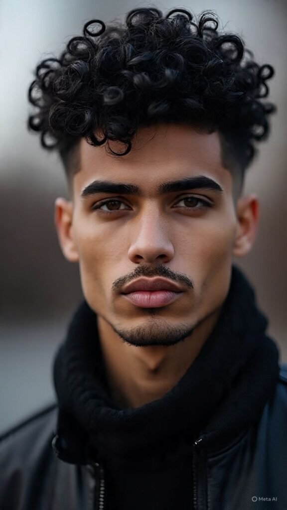 Curly Fade with Undercut