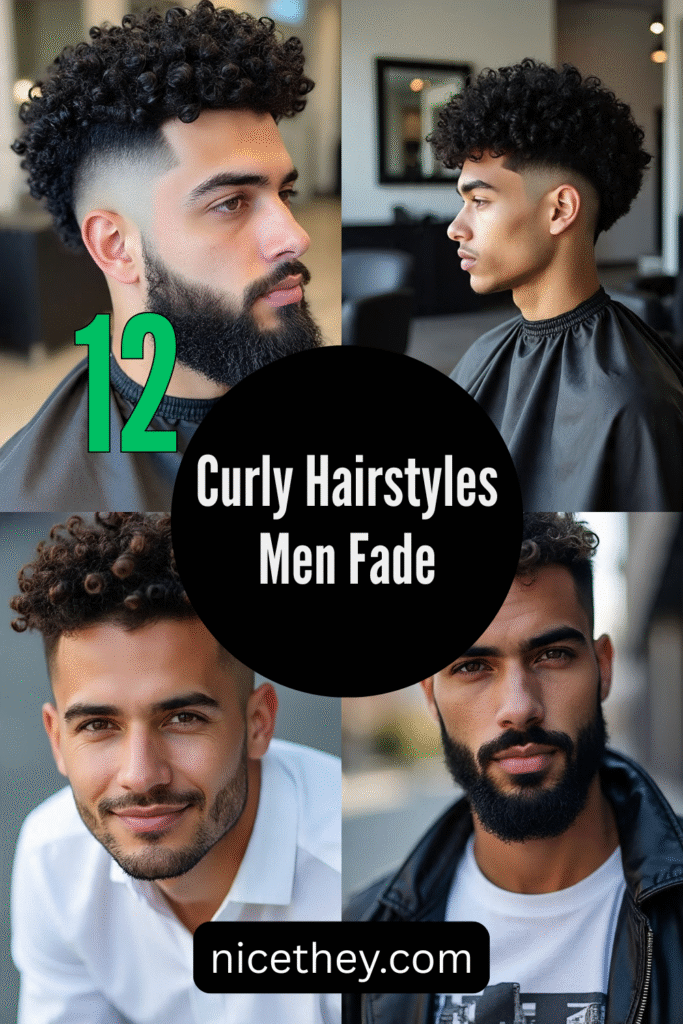 Curly Hairstyles Men Fade