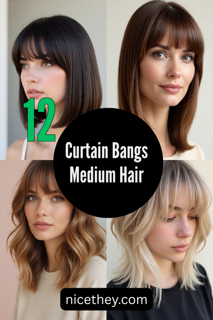 Curtain Bangs Medium Hair