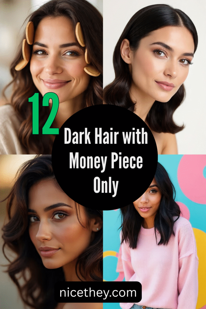 Dark Hair with Money Piece Only