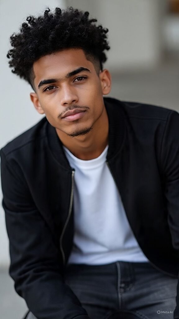 Drop Fade with Curly Hair