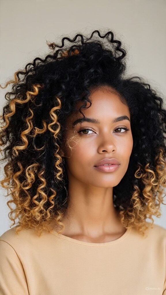 Honey Blonde Streaks