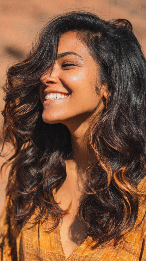 Honey Brown Highlights for a Warm Glow