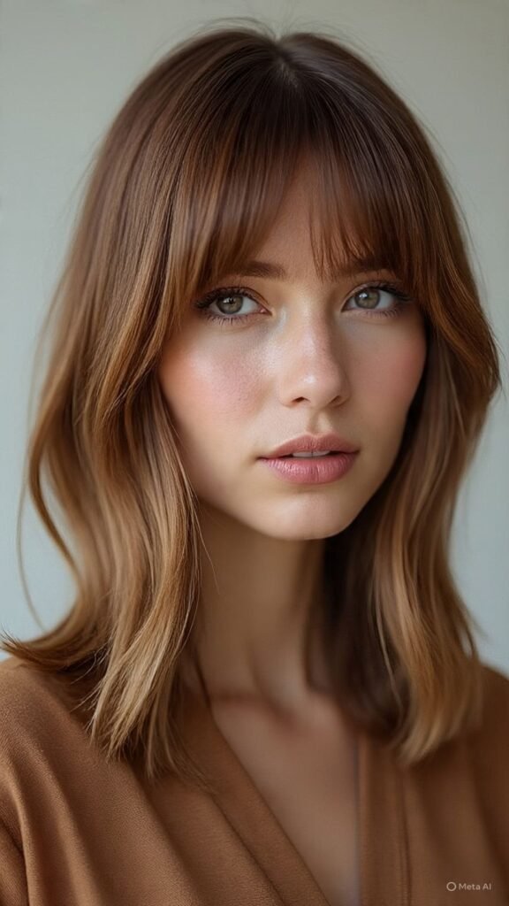 Long Bob with Curtain Bangs