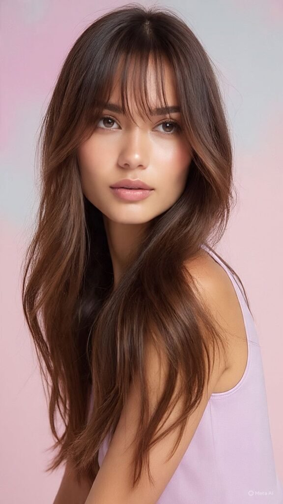 Long Hair with Wispy Bangs