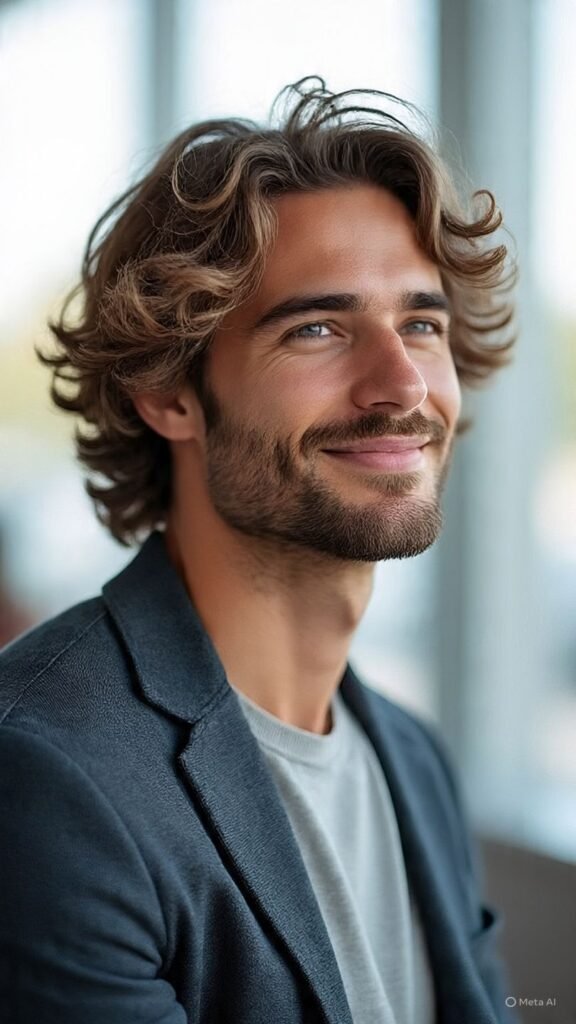 Low Fade with Natural Curls
