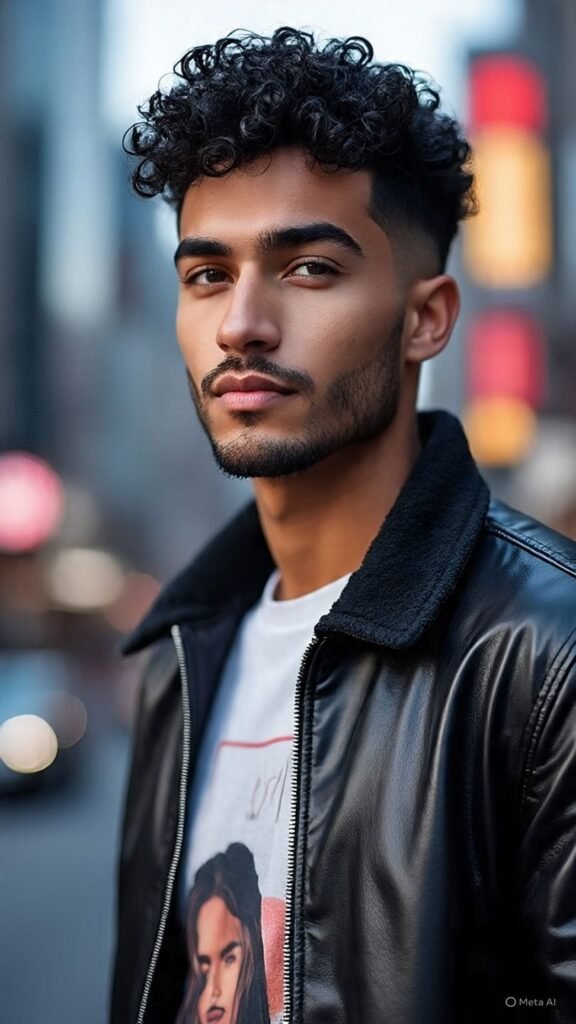 Mid Fade with Tight Curls