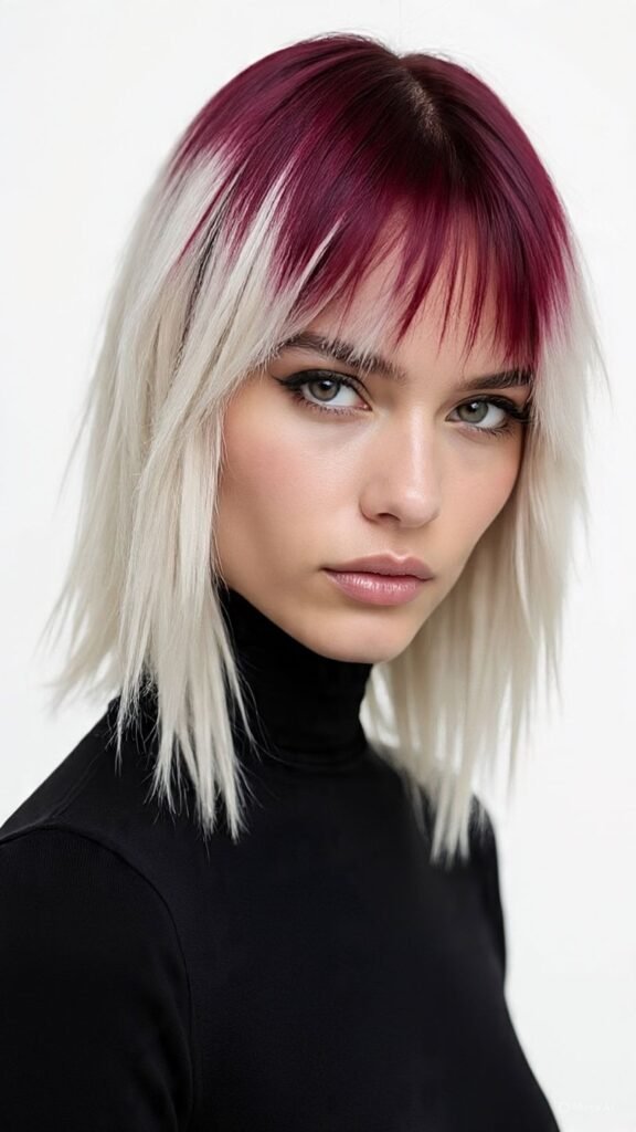 Platinum Cherry Blonde Tips