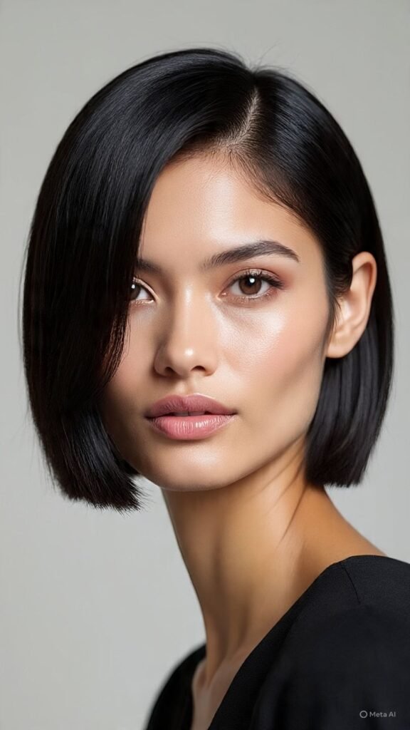 Side-Parted Pixie Bob