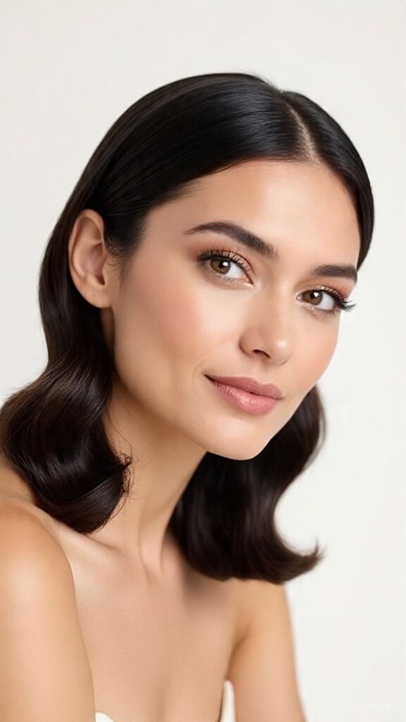 Soft Beige Blonde Money Piece for a Subtle Look