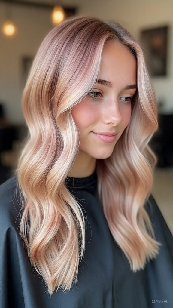 Soft Cherry Blonde Balayage