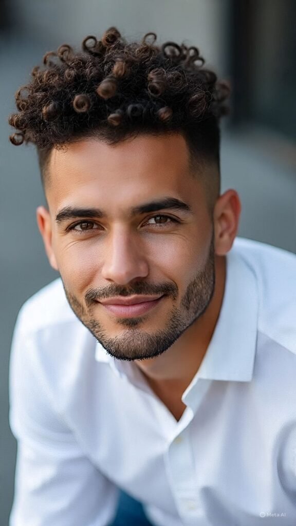 Taper Fade with Curly Hair
